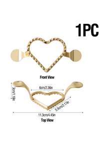 1pc Zinc Alloy Heart-Shaped Double Ear Dumpling Mold, Baking Cookie Cutter, Fruit Shaping Mold For Dumpling Pastry, Parent-Child Party DIY, Baking Tools, Kitchen Gadgets, Kitchen Accessories