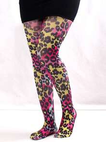 1件薄款连裤袜，复古恶魔眼印花，百搭日常穿着、派对、演出搭配、送礼，适合春秋季节 - 彩色 - 查看 10