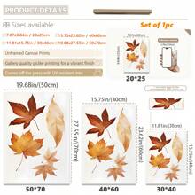 1pc, Canvas Hanging Picture, Framed Art Decoration, Ready To Hang, Wall Arts, Posters, Wall Art With Frame, Orange "Hello Fall", Wall Art, Autumn Leaves Prints, Modern Fall Decor, Pumpkin Decor, Fall Quotes Posters, Fall, Maple Leaf Decoration Posters, Halloween, Halloween Fall Decor, Room Decor, Dorm Decor ,Halloween Decor Home Decor