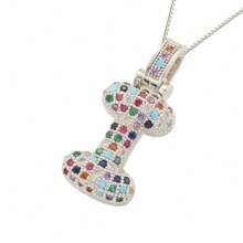1pc A-Z Bubble Letter Fashion Gold Necklace, Suitable For Men And Women Everyday Wear