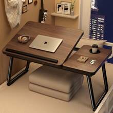 Laptop Desk For Bed Or Sofa Knee Desk, Bed Work Table, Home Desk, Breakfast Tray Table, Desk With Cup, Bed Observation Table, Bed Laptop Stand, Foldable Desk Legs Desk Is Suitable For Use In College Dorms, Single Living, Rental Housing, Tatami Rooms - Multicolor - View 5