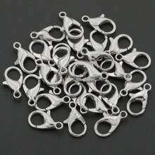350pcs/Box DIY Jewelry Findings Kit, Includes: 50pcs Lobster Clasps, 100pcs Open Jump Rings, 100pcs Crimp Beads, 100pcs Double Cones, Sturdy & Easy To Operate, Jewelry Connectors, Charms, Pendants, Beading Supplies For DIY Crafting, Necklace, Bracelet Making