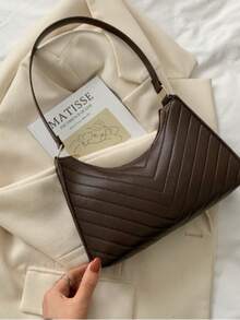 Women's Small Baguette Bag Stylish Shoulder Crossbody Bag Small Cheap Beautiful - 駝色 - 查看 2