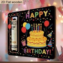 1 pieza/4 piezas Porta-dinero de tarta de cumpleaños "Feliz Cumpleaños", portador de efectivo de deseo, regalo de cumpleaños, decoraciones de fiesta de baby shower, decoraciones de cumpleaños, cumpleañera
