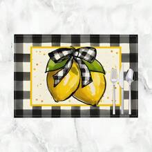 1pc/4pcs/6pcs Vintage Country Style Pattern Printed Linen Placemats, Suitable For Dining Table, All Season Home Decor, Modern Washable Tabletop Mats, Room Decoration, Placemats, Coasters, Kitchen Dining Mats, Party Supplies, Ideal Gift