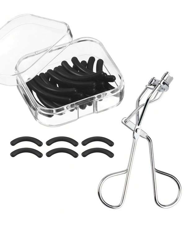 30PCS Silicone Rubber Eyelash Curler Replacement Pads, Universal And Portable Essential, With A Transparent Storage Box Included.