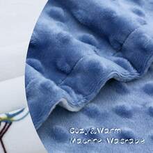 Kids Baby Blankets Newborn Plush Blankets  Cartoon Print Fleece Soft Receiving Blankets Bedding Quilt For Toddlers 75*100CM - Blue Sky City - View 4