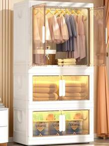 5/4/3/2/1 Layer Kids Wardrobe Closet, Foldable Storage Cabinet, Large Capacity, Multifunctional Nursery Clothes Organizer For Living Room & Bedroom