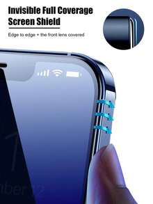 2pcs High Definition Tempered Glass Screen Protector, Anti-Scratch, Waterproof, Shatterproof, Smooth Touch, Advanced Adhesive, Easy Installation, Compatible With IPhone 17 Pro Max/17 Pro/17 Air/17/16 Pro Max/16 Pro/16 Plus/16/15 Pro Max/15 Pro/15 Plus/15/14/13/12 And Other Models