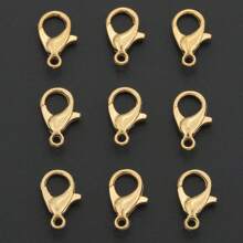350pcs/Box DIY Jewelry Findings Kit, Includes: 50pcs Lobster Clasps, 100pcs Open Jump Rings, 100pcs Crimp Beads, 100pcs Double Cones, Sturdy & Easy To Operate, Jewelry Connectors, Charms, Pendants, Beading Supplies For DIY Crafting, Necklace, Bracelet Making