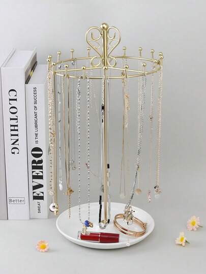 多功能一体式可拆卸项链展示架 - 金属首饰架，可用于展示手链、脚链和各种首饰 - 非常适合展览展位，也适合展示女士返校季首饰礼物，同时也是完美的 情人节礼物。