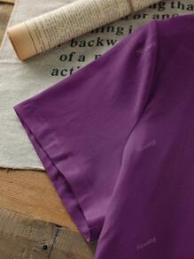 Maglietta casual da donna a maniche corte con scollo tondo