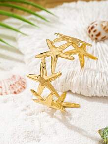 1pc Minimalist & Fashionable Versatile Ocean Style Starfish Bracelet - Yellow Gold - View 5