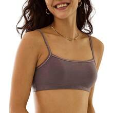 Women's Cotton String Bralette (3 Pack) - Black/Spiced Fig/Terra Red - View 2