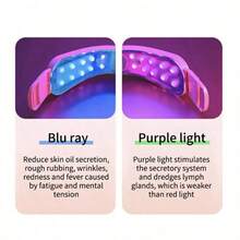5种模式12级智能面部按摩器，振动提拉双下巴V字塑形按摩仪，LED光子嫩肤面部按摩器，带加热功能，适合旅行和居家使用，理想的节日礼物 - 彩色 - 查看 6