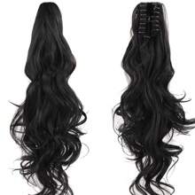 1 pieza Accesorio de pelo con coleta rizada, accesorio decorativo de coleta ondulada bouffant, adecuado para accesorios de moda de uso casual, pasadores de belleza elegantes, pasador de pelo bohemio para vacaciones, para mujer