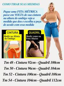 Kit 2 Bermuda Feminina Plus Size Jeans Com Lycla (Elastano)