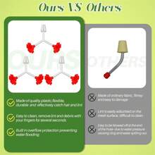 3 Packs Floral Hummingbird Feeder Tubes And Stoppers, Red Double Head Hummingbird Feeding Ports, Water Feeding Replacement Parts Wine Bottle Plug For Outdoor