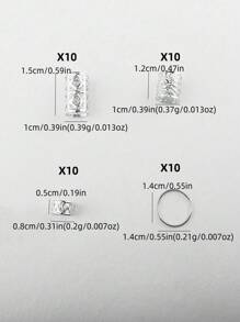 40 Stücke Wikinger Keltischer Knoten Haaraccessoires - antik goldene Zinklegierung Perlen mit Blumen- und geometrischen Designs, perfekt für Zöpfe & DIY Frisuren, Vintage Haarschmuck für Frauen, Frisuren Accessoires | Filigrane Perlendesigns | Metallische Oberfläche