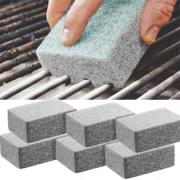 Multi-Pack Heavy Duty Grill Cleaning Stones, Grill Cleaning Tools, Strong Burnt Pan Bottom Cleaning Brush, Scrubbing Pads For Deep Cleaning Of Grease, Burnt Residue, Suitable For Outdoor Camping, Grill Cleaning, Pan Bottom Cleaning, Kitchen Cleaning Supplies