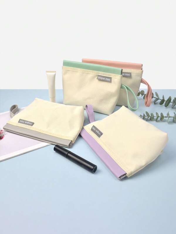 1 Stück kompakte Kosmetiktasche, modisch & minimalistisch, praktische Kosmetiktasche zum Mitnehmen für Reisen, Aufbewahrung zuhause
