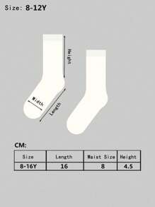 10 Pairs Kids/Youth Cartoon Bear Print Fashionable Versatile Comfortable Short Socks