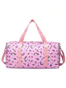 1pc New Cute Girl Niche High-End Cartoon Unicorn Travel Bag, Multiple Styles To Choose From, And Fashionable New Bags, Fresh And Dopamine Color Matching, Youthful Girl Style, Can Be Carried By Hand, Can Be Cross-Body, Shoulder Straps Are Adjustable, Casual And Fashionable, Very Suitable For Taking Out To Play, And Can Also Be Given As Gifts To Friends