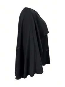 Tricou de culoare solidă, mărime plus, cu decolteu rotund scurt și mâneci de liliac, pentru femei casual, modele de primăvară și vară.