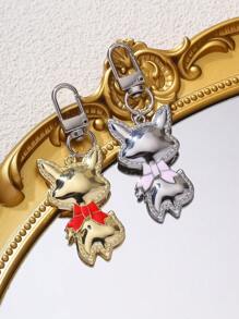 1pc Cute Fox Shaped Alloy DIY Jewelry Pendant