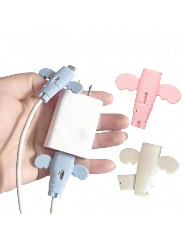 3pc Data Cable Protection Case Set – Silicone Soft And Comfortable Cable Protectors For Mobile Phone And Laptop Charging Cables – Durable And Flexible Material To Prevent Damage, Tangles, And Wear – Ideal For Protecting Chargers, Data Cables, And Wires – DAY Design For Stylish And Effective Cable Organization – Essential Accessory To Keep Your Cables Safe And Neat. Charger Accessories, Phone Accessories