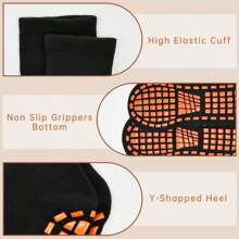 Klebrige Rutschfeste Socken Für Männer Mit 3 Paaren, Für Fliesen-, Holzböden, Workout, Yoga, Pilates, Krankenhaus, Rutschfeste Hausssocken