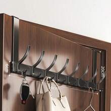 Gancho sobre la puerta de 18 cm de alto, fácil instalación sin taladrar, colgador de puerta de metal para colgar sombreros, llaves, ahorrar espacio para la entrada, el baño, el dormitorio, el hogar, la residencia estudiantil, también se puede usar para bolsas, perchas, pasatiempos, relaciones, estantes de pared, ganchos de pared, ganchos adhesivos, ganchos de puerta, adhesivos de pared