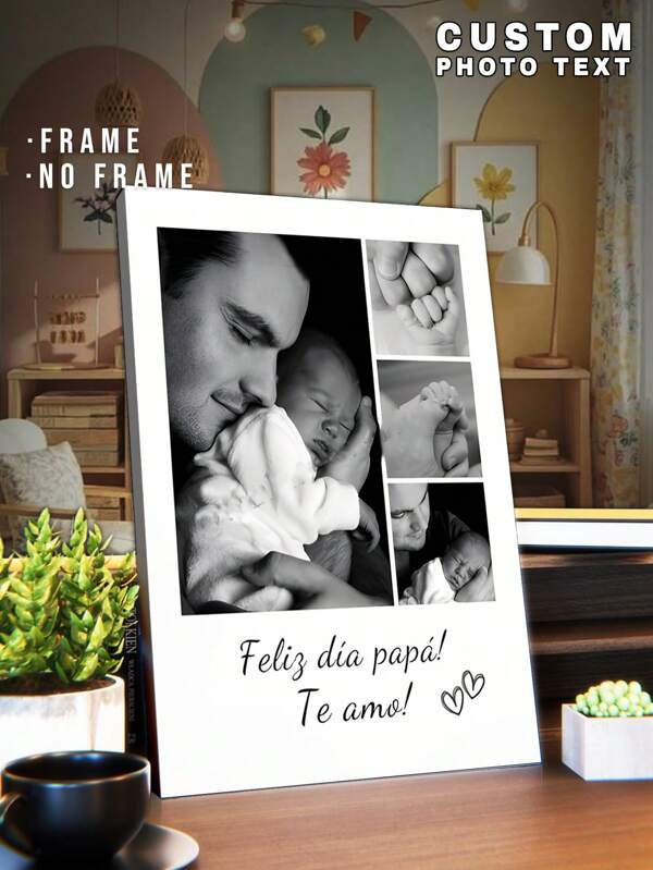 1 pezzo di tela personalizzata con stampa su foto e testo, stampa su tela personalizzata con nome personalizzato, testo personalizzato, regalo personalizzato, regalo per neonato, regalo per bambina, regalo per bambino, regalo per nuovi genitori, ricordo, stampe su tela con il tuo nome su misura per parete camera da letto, soggiorno, matrimonio, bambino, animale domestico, famiglia, amore, coppia, amico, immagine, foto, opera d'arte incorniciata per parete, regalo di Natale, miglior amico, regalo per la famiglia, regalo di compleanno, regalo per famiglia/amico, ritorno a scuola