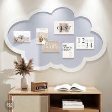 1 件云形免钻孔墙面展示板，多功能墙贴相框学校用品，返校