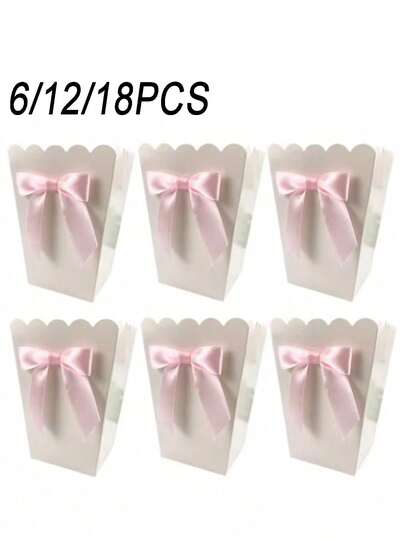 6/12/18 יחידות, קופסת פופקורן קשת, ציוד למסיבה, שקיות קופסאות טובות לממתקים, חטיף מיני, מיכל מזון לממתקים, יום הולדת, ציוד לחתונה ויום הולדת, קישוטי בית ומסיבה