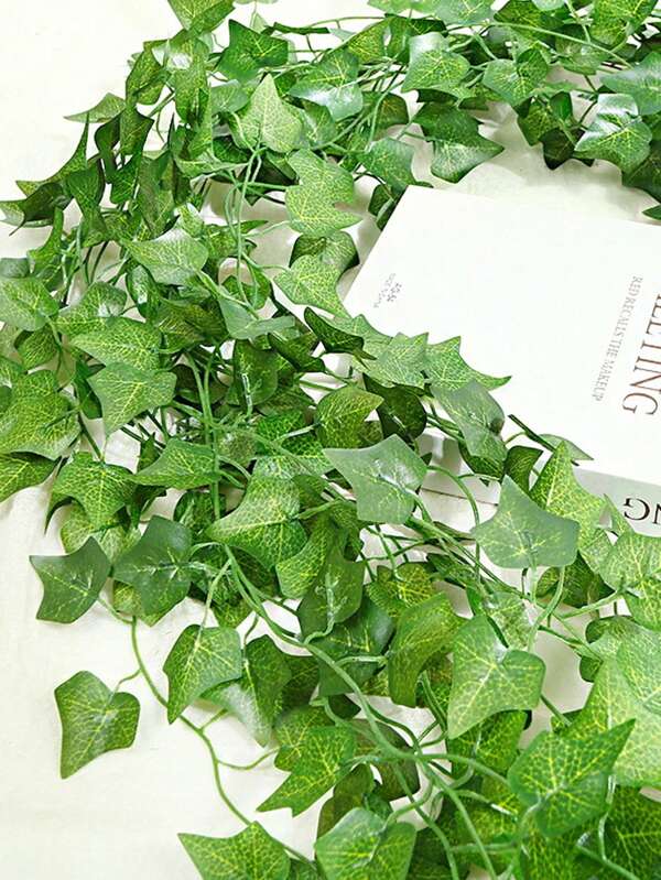 24/12/1 pieza 2.10m Hiedra artificial falsa,Guirnalda de hojas verdes,Enredaderas de hojas falsas de seda,Plantas colgantes falsas para decoración de dormitorio,boda,fiesta,jardín,pared,habitación,regalos,cumpleaños,graduación