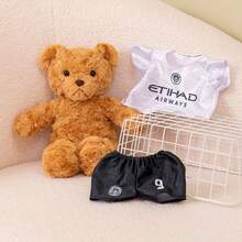 1 件可爱卡通欧冠和英超足球球衣毛绒熊玩偶，穿着球衣的泰迪熊，足球迷体育纪念品，男士礼物 - 彩色 - 查看 6