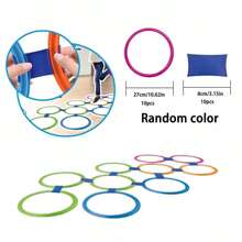 10pcs/Set Sensory Agility Rings, Colorful Plastic Multi-Person Interactive Fun Game Set, Throwing And Jumping Circle Game, Outdoor Garden Park Game (Random Color)