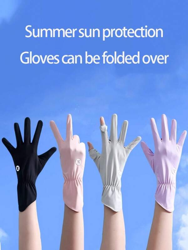 Summer Sunscreen Gloves, Multi-Color Options, Women & Men's UV Protection Sleeves, Unisex Youth Sunscreen Gloves, School & Halloween Accessories