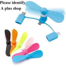 A Plus Cell Phone Fan 3-In-1 Mobile Phone Fans Compatible With//Android Smartphone/Tablet Fit Micro USB/Type C/Port Fan Colorful And Powerful Fans(6-Pack)