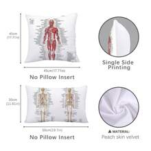 1pc/2pcs Minimalist Human Anatomy Print Decorative Throw Pillow Covers [No Pillow Insert], 11.81*19.71in(30*50cm)/17.7*17.7in(45*45cm), [Single-Sided Print] Polyester Cushion Covers For Sofa, Bed, Living Room, Bedroom, Car, Office, Hotel Decor, All Seasons, Perfect Gift For Family & Friends