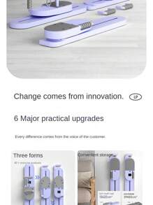 Máquina de esquí multifuncional de tipo dividido, herramienta para adelgazar las piernas, tabla de Pilates, máquina de esquí, tabla de gimnasio, dispositivo de fortalecimiento de brazos, entrenamiento de marcha, soporte para plancha, tensión; entrenamiento de fuerza, entrenamiento de cadera y piernas, extensión, equipo de ejercicio multifuncional portátil para uso doméstico, equipo de reparación posparto para mujeres