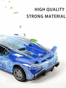 儿童电动灯光和声音警车玩具，可旋转电池供电幼儿男孩/女孩音乐模型警车（不含电池），返校