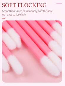 500支/包一次性唇彩涂抹器，唇彩棒，化妆刷，无绒唇彩刷，化妆工具套装 - 彩色 - 查看 7