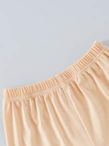 Set de 2 piezas de ropa deportiva informal de moda con estampado de letras para niños - top con capucha de manga corta y conjunto de shorts, ideal para verano
