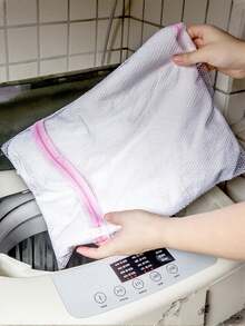 1/3 túi giặt đồ, túi lưới bảo vệ đồ lót, túi sắp xếp quần áo cho đồ mỏng manh, thích hợp sử dụng trong máy giặt và đóng gói du lịch, bọc áo ngực và đồ lót của bạn, ngăn ngừa bị xước và giãn, túi lưới đựng đồ giặt tiện dụng cho gia đình và khi đi du lịch với thiết kế lưới thoáng khí, túi sắp xếp di động thiết thực này hỗ trợ giặt giũ tại nhà và đóng gói du lịch, phù hợp với quần áo thông thường và mỏng manh, giúp ngăn ngừa hư hại vải, giữ cho áo ngực, quần lót và đồ lót gọn gàng và được bảo vệ trong quá trình giặt, sấy và bảo quản. - Hồng - Xem 8
