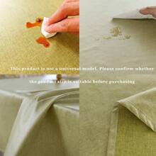 Nappe de table au look lin imperméable et anti-taches, lavable. Couverture de table à manger/de café rectangulaire, enduite de TPU, anti-salissures et anti-poussière, pour la décoration de la maison, du restaurant et des fêtes