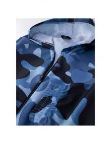 Boys' Windbreaker Set With Hood Camouflage Blue 147 - Keki Boys - 藍色 - 查看 2