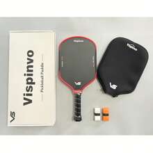 VISPINVO Pickleball Paddles, Toray T700 Carbon Fiber Pickleball Paddle With A 16mm Shark Power Polymer Core, The Pickleball Rackets Designed For Ultimate Spin & Consistency,With Pickleball Bag And Sweat-Absorbing Band