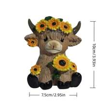 2pcs Creative Yak Vase - Dried Flower Vase - Desk Decoration Figurine Small Ornament Planter, Gift